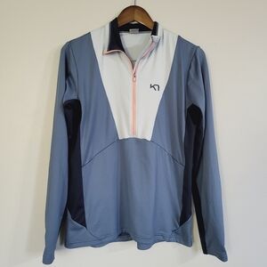Kari Traa Karen Half Zip Midlayer Fleece Sporty Sweater Large